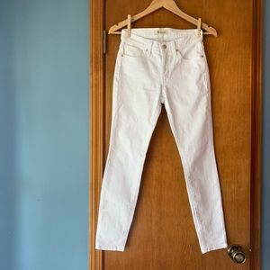 Madewell High Rise White Jeans (SHORT)